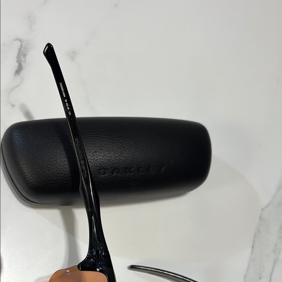 Oakley Black Sunglasses with Blue and Orange Lenses - Picture 3 of 4